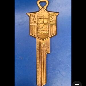 1949-55 / 24k Gold Plated Mayflower Crest Uncut Key (3 Available)